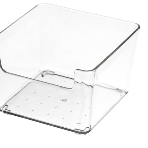 Drawer Storage Trays Durable Transparent Plastic Drawer Storage Divid Box for Kitchen Small Square Box