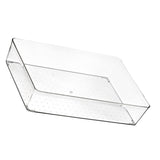 Drawer Storage Trays Durable Transparent Plastic Drawer Storage Divid Box for Kitchen Large Square Box