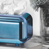 Tissue Storage Box Electroplated Magnetic Retro Built in Spring Facial Tissue Dispenser Box for Home Blue In Australia - Darrahopens