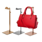 Handbag Display Stand Stainless Steel Height Adjustable Single Hook Purse Metal Holder Stand Type 1