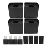 4 PCS 4in L Shaped Anti Vibration Pads Rectangular Non Slip Foot Pad Bed Risers for Washing Machine Sofa Furniture In Australia - Darrahopens