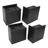 4 PCS 4in L Shaped Anti Vibration Pads Rectangular Non Slip Foot Pad Bed Risers for Washing Machine Sofa Furniture