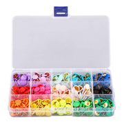 1 Box Thumb Tacks 15 Colors Colored Rubberized Flat Head Painting Decorative Tacks Push Pins With Clear Box for Corkboard In Australia - Darrahopens