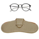 Leather Sunglasses Case Portable PU Leather Eyeglass Case Leather Wear Resistant Simple Eyeglass Case for Sunglasses Yellow