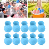 10 Pcs Reusable Water Balloons Silicone Water Balloons Self Sealing Quick Fill Summer Pool Beach Party Game Toy Light Blue