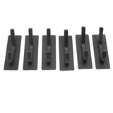 6Pcs Adhesive Hook Stainless Steel Dual Prong Wall Mounted Black for Towel Clothes In Australia - Darrahopens