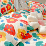 Home Bed Set 4pcs Thickened Brushed Simple Style Breathable Skin Friendly Cotton Bedding Comforter Sets In Australia - Darrahopens