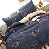 Skin Friendly Quilt Cover Thickened Polyester Soft Brushed Duvet Cover Quilt Bedding for Dormitory Bedroom Whale 180x220cm In Australia - Darrahopens