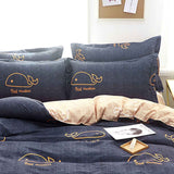 Skin Friendly Quilt Cover Thickened Polyester Soft Brushed Duvet Cover Quilt Bedding for Dormitory Bedroom Whale 180x220cm In Australia - Darrahopens