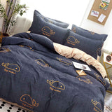 Skin Friendly Quilt Cover Thickened Polyester Soft Brushed Duvet Cover Quilt Bedding for Dormitory Bedroom Whale 180x220cm In Australia - Darrahopens