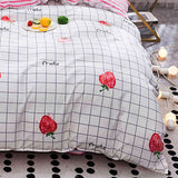Skin Friendly Quilt Cover Thickened Polyester Soft Brushed Duvet Cover Quilt Bedding for Dormitory Bedroom Fruit 150x200cm