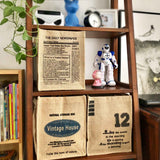 Jute Storage Box Foldable Waterproof Film Easy Cleaning Mild Texture Storage Basket for Home Office TDN Pattern In Australia - Darrahopens