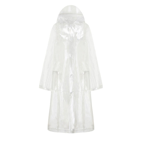 Raincoat Transparent Personality Foldable Wear Resistant Rain Cape for Student Cycling Transparent Backpack Style L In Australia - Darrahopens