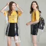 Raincoat Transparent Personality Foldable Wear Resistant Rain Cape for Student Cycling Transparent Backpack Style L In Australia - Darrahopens