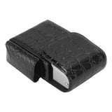 PU Leather Cigarette Box Multifunctional 20 Cigarettes Capacity Portable Card Case for Daily Home Black