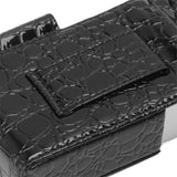 PU Leather Cigarette Box Multifunctional 20 Cigarettes Capacity Portable Card Case for Daily Home Black