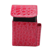 PU Leather Cigarette Box Multifunctional 20 Cigarettes Capacity Portable Card Case for Daily Home Rose Red In Australia - Darrahopens