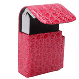 PU Leather Cigarette Box Multifunctional 20 Cigarettes Capacity Portable Card Case for Daily Home Rose Red In Australia - Darrahopens