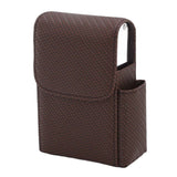PU Leather Cigarette Box Woven Pattern Cigarette and Lighter Holder Multifunctional 20 Pieces Cigarette Case Brown In Australia - Darrahopens