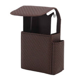 PU Leather Cigarette Box Woven Pattern Cigarette and Lighter Holder Multifunctional 20 Pieces Cigarette Case Brown In Australia - Darrahopens