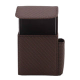 PU Leather Cigarette Box Woven Pattern Cigarette and Lighter Holder Multifunctional 20 Pieces Cigarette Case Brown In Australia - Darrahopens