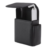PU Cigarette Case with Lighter Holder 20 Packs Cigarette Box Wallet Design for Men Smoke Tools Black