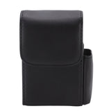 PU Cigarette Case with Lighter Holder 20 Packs Cigarette Box Wallet Design for Men Smoke Tools Black