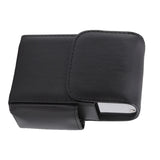 PU Cigarette Case with Lighter Holder 20 Packs Cigarette Box Wallet Design for Men Smoke Tools Black
