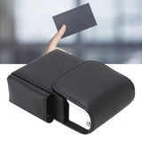 PU Cigarette Case with Lighter Holder 20 Packs Cigarette Box Wallet Design for Men Smoke Tools Black