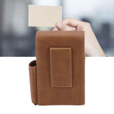 PU Cigarette Case with Lighter Holder 20 Packs Cigarette Box Wallet Design for Men Smoke Tools Brown