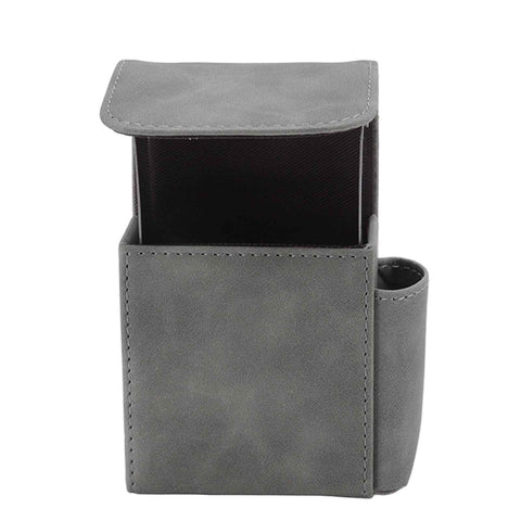 PU Cigarette Case with Lighter Holder 20 Packs Cigarette Box Wallet Design for Men Smoke Tools Gray In Australia - Darrahopens