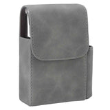PU Cigarette Case with Lighter Holder 20 Packs Cigarette Box Wallet Design for Men Smoke Tools Gray In Australia - Darrahopens
