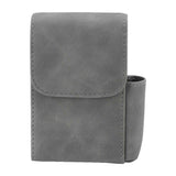PU Cigarette Case with Lighter Holder 20 Packs Cigarette Box Wallet Design for Men Smoke Tools Gray In Australia - Darrahopens