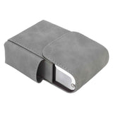 PU Cigarette Case with Lighter Holder 20 Packs Cigarette Box Wallet Design for Men Smoke Tools Gray In Australia - Darrahopens