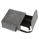 PU Cigarette Case with Lighter Holder 20 Packs Cigarette Box Wallet Design for Men Smoke Tools Gray