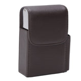 PU Leather Cigarette Box Anti Scratch Protective Storage Card Case with Lighter Holder Brown In Australia - Darrahopens
