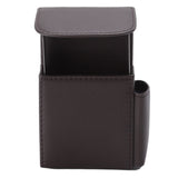 PU Leather Cigarette Box Anti Scratch Protective Storage Card Case with Lighter Holder Brown