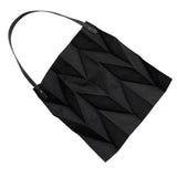 Reusable Tote Bag Large Capacity Fashion Polyline Design Shopping Cloth Bag for Home Travelling Office Black In Australia - Darrahopens