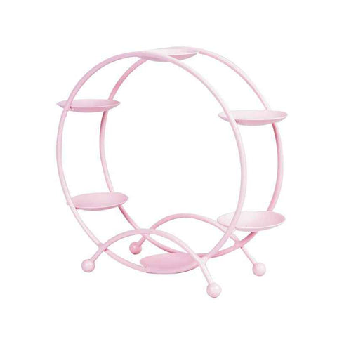Ferris Wheel Display Rack Decorative Safe Rounded Edge Toys Storage Display Bracket Holder for Home Pink