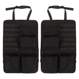 2PCS Auto Seat Organizer Oxford Cloth Waterproof Easy Cleaning Odor Free Backseat Car Organizer Black