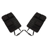 2PCS Auto Seat Organizer Oxford Cloth Waterproof Easy Cleaning Odor Free Backseat Car Organizer Black