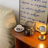Storage Basket Stainless Steel Mesh Open Design Storage Container for Home Office Dorm Black