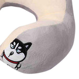 U Shaped Neck Pillow Portable Cute Head Pillow for Office Nap Travel Car Sleeping Double Embroidery Dog In Australia - Darrahopens