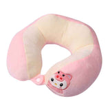 U Shaped Neck Pillow Portable Cute Head Pillow for Office Nap Travel Car Sleeping Double Embroidery Pig In Australia - Darrahopens