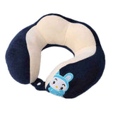 U Shaped Neck Pillow Portable Cute Head Pillow for Office Nap Travel Car Sleeping Double Embroidery Rabbit In Australia - Darrahopens