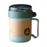 500ML Soup Cup Portable Steady Plastic Insulated Soup Containers with Lid and Spoon for Office School 500ML Green In Australia - Darrahopens