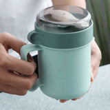 500ML Soup Cup Portable Steady Plastic Insulated Soup Containers with Lid and Spoon for Office School 500ML Green In Australia - Darrahopens