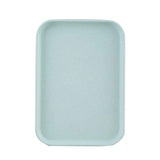 Kitchen Serving Tray Wheat Straw Rectangular Nordic Style Cupcake Fruit Snack Tea Tray for Home Office Restaurant Light Green L (Approx. 38x27cm / 15.0x10.6in)