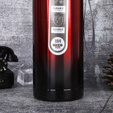 Vacuum Cup Stainless Steel Portable Large Mouth Insulated Bottle with Hand String for Business Travel Office Daily Red 1000ml