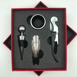 Wine Opener Set Rustproof Stainless Steel Exquisite Packaging Handle Corkscrew Kit for Home Bar Restaurant Gifts Red